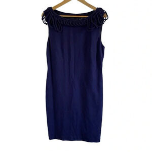 Trina Turk Sheath Dress Size 10 Navy Blue New with Tag‎